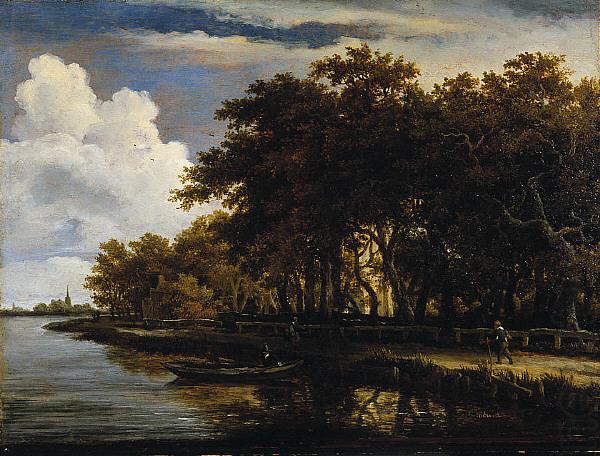 Meindert Hobbema View Along the Amstel china oil painting image